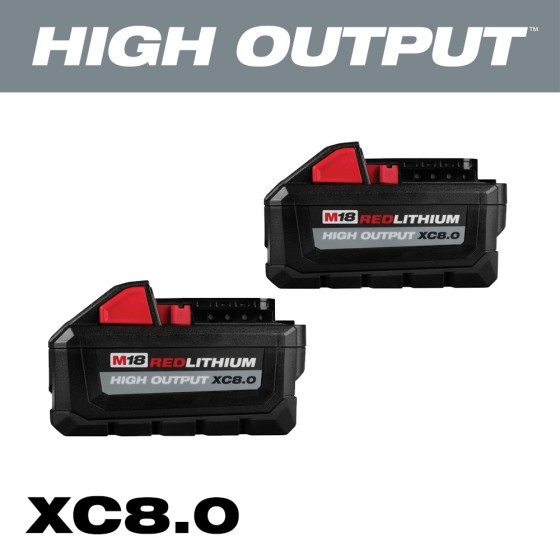 Milwaukee M18 REDLITHIUM HIGH OUTPUT XC8.0 Battery 2-Pack